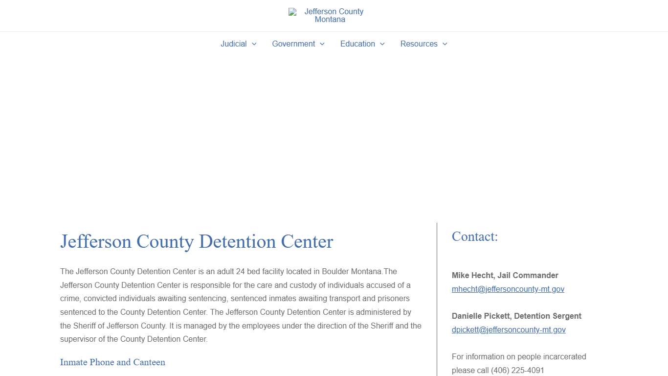 Detention Center - Jefferson County Montana